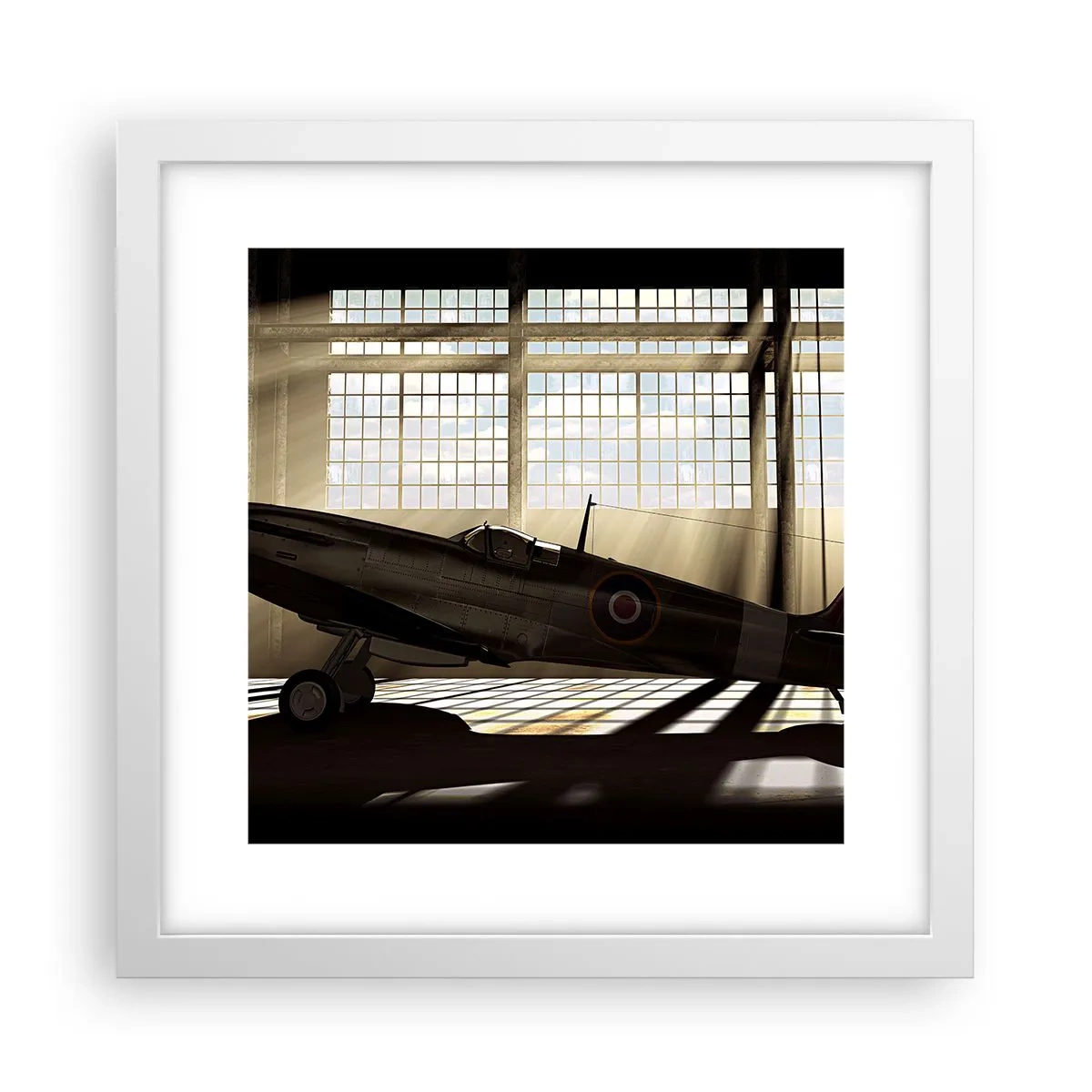 Poster in een witte lijst - De rust van een krijger - 30x30 cm