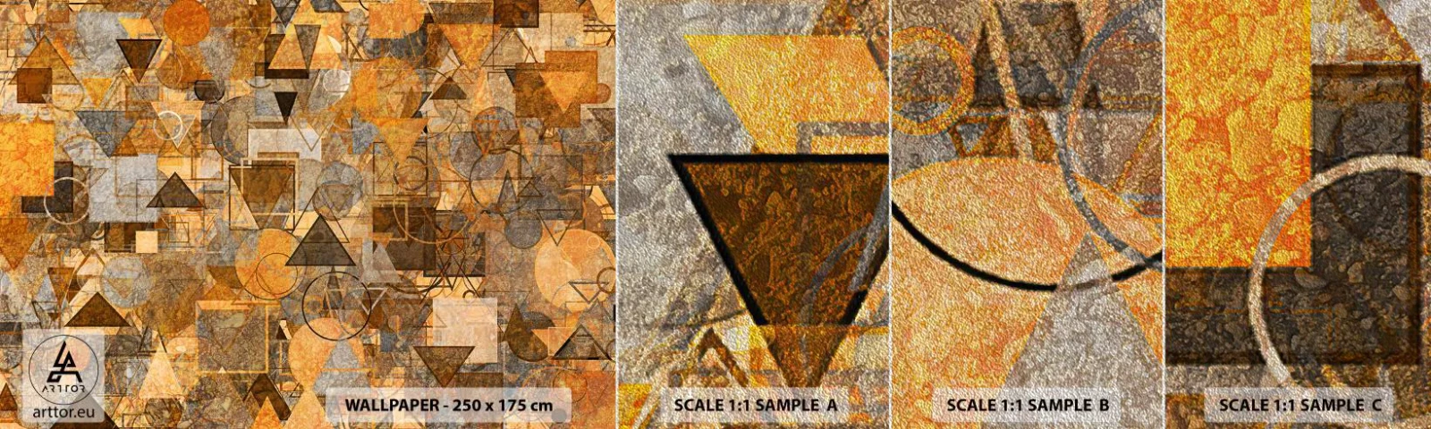 Fotobehang Monster Premium Sand - De wereld in vorm - Abstractie, Deel, Modern patroon - 100x30 cm