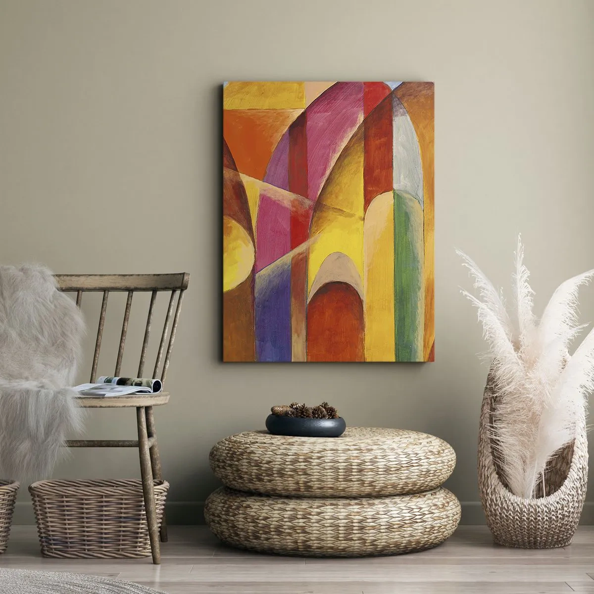 Schilderen op canvas - Kathedraal van de zon - 65x120 cm