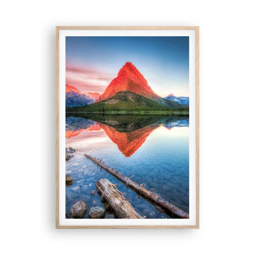 Een poster in een licht eiken lijst - Warmte en koude - 70x100 cm