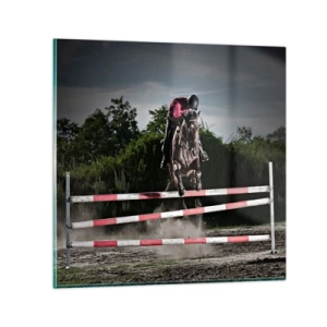 Schilderen op glas - Samen naar de overwinning - 30x30 cm