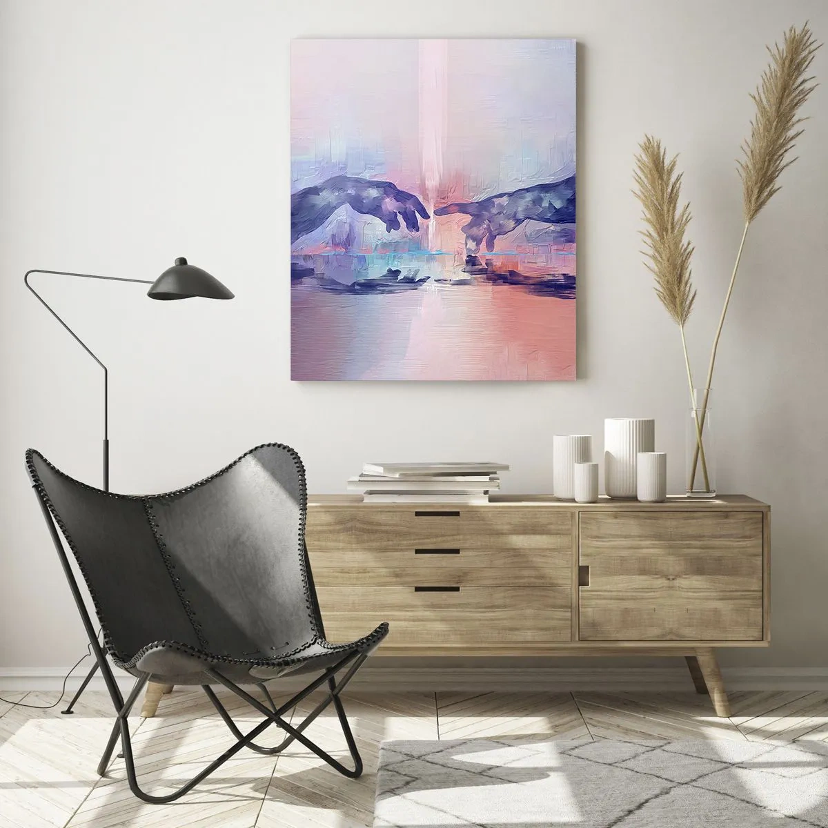 Schilderen op glas - Goddelijke levensvonk - 50x70 cm