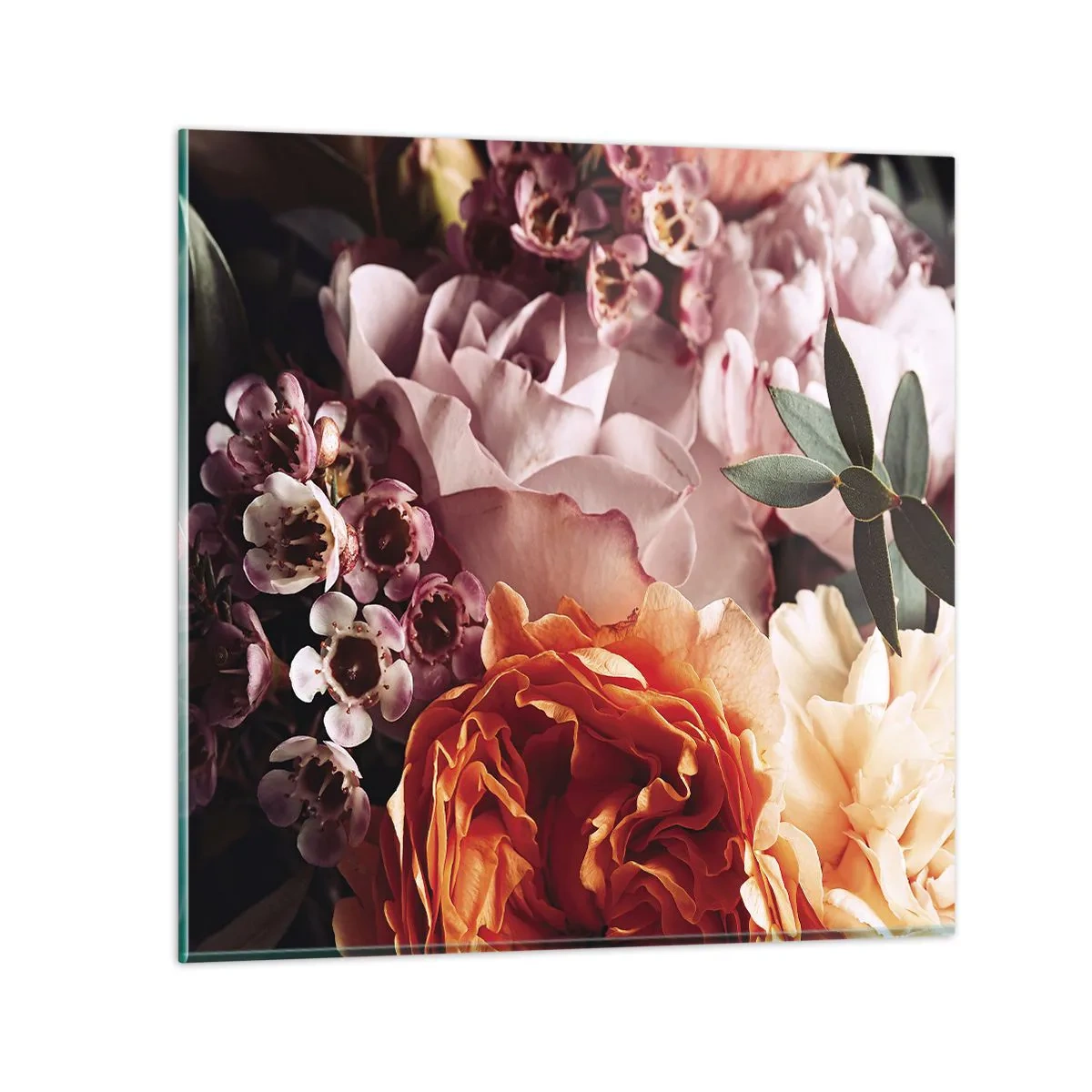Schilderen op glas - Gehuld in schoonheid - 70x70 cm
