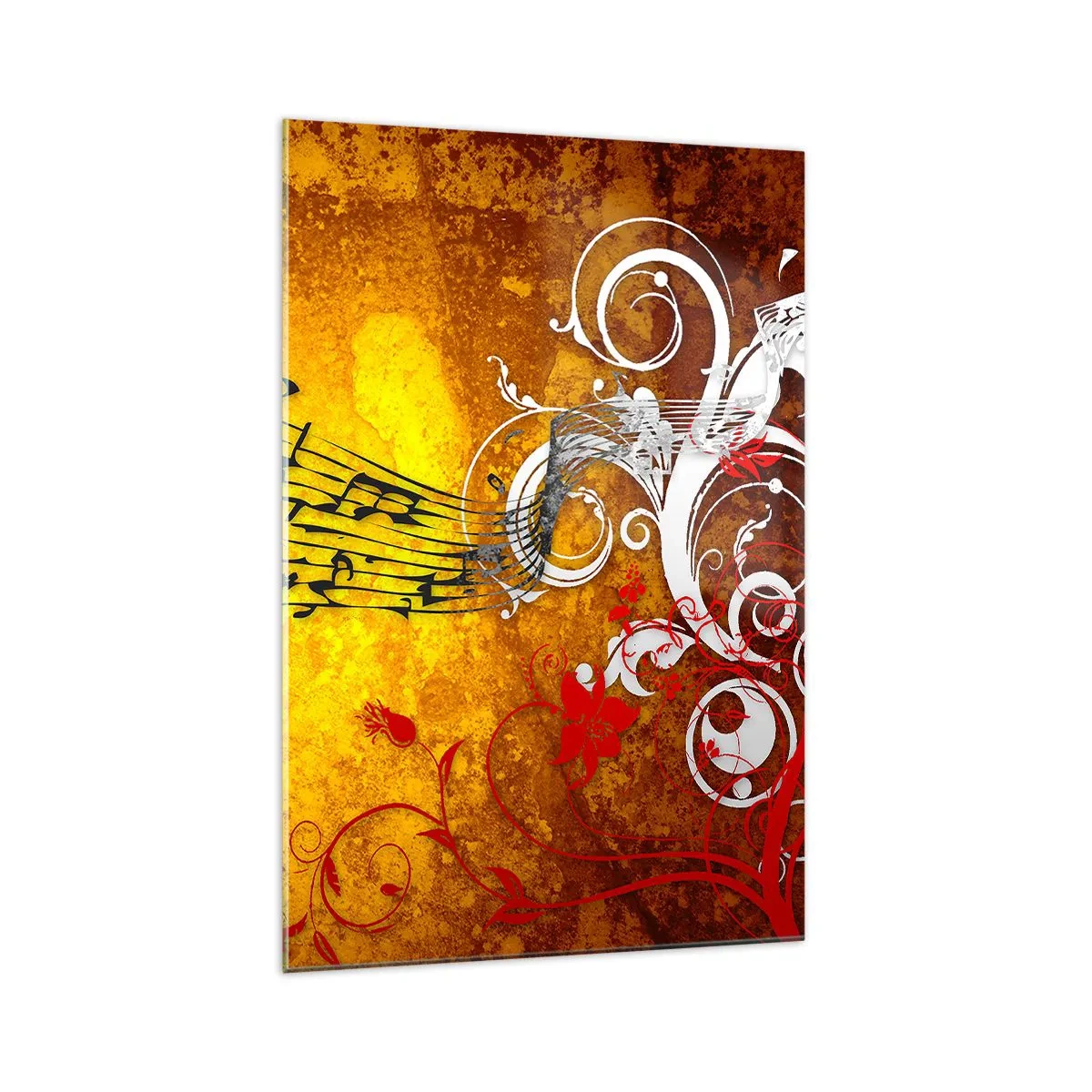 Schilderen op glas - Laat de muziek stromen - 70x100 cm