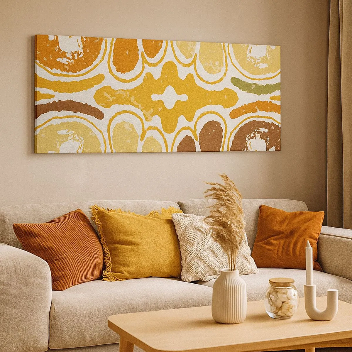 Schilderen op canvas - Sentimentele abstractie - 100x40 cm