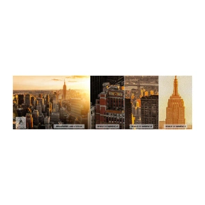 Fotobehang Monster Premium Sand - Groeien in de zon - Stad, New York, Architectuur - 100x30 cm