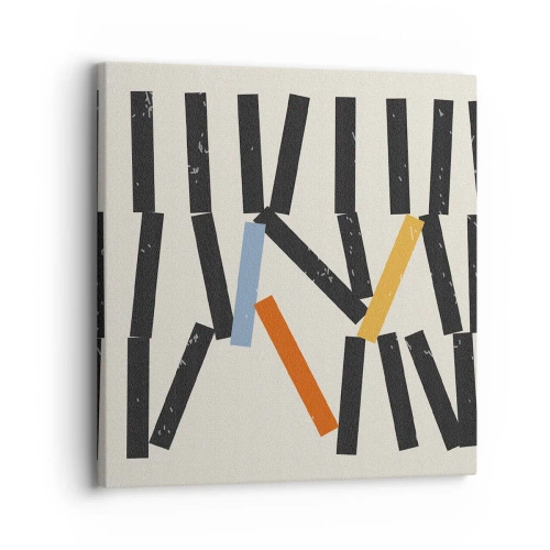 Schilderen op canvas - Domino – compositie - 30x30 cm