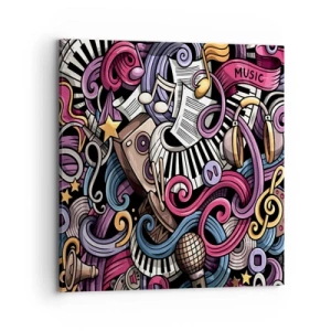 Schilderen op canvas - Ingewikkelde melodie - 70x70 cm