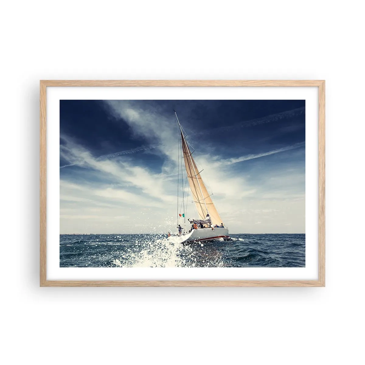 Een poster in een licht eiken lijst - Ze halen ons niet in! - 70x50 cm