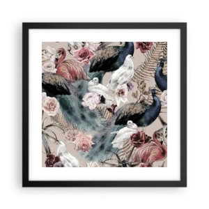 Poster in een zwarte lijst - In de paleistuin - 40x40 cm