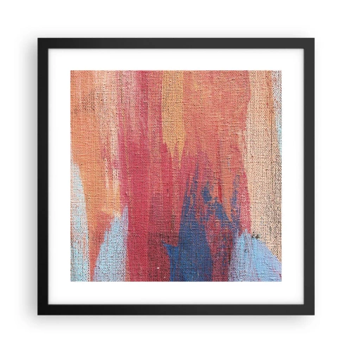 Poster in een zwarte lijst - Ren door de regenboog - 40x40 cm