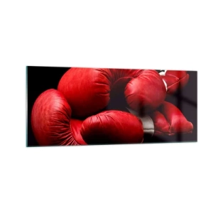 Schilderen op glas - De emoties van het gevecht met ons - 100x40 cm