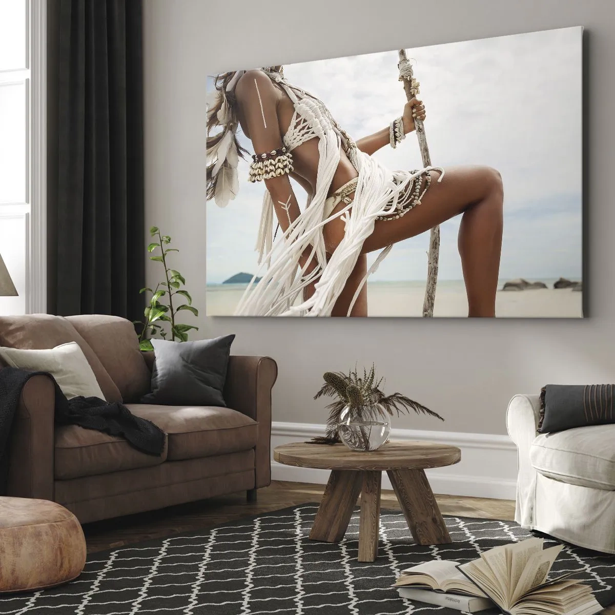 Schilderen op canvas - Een priesteres van de zon - 120x80 cm