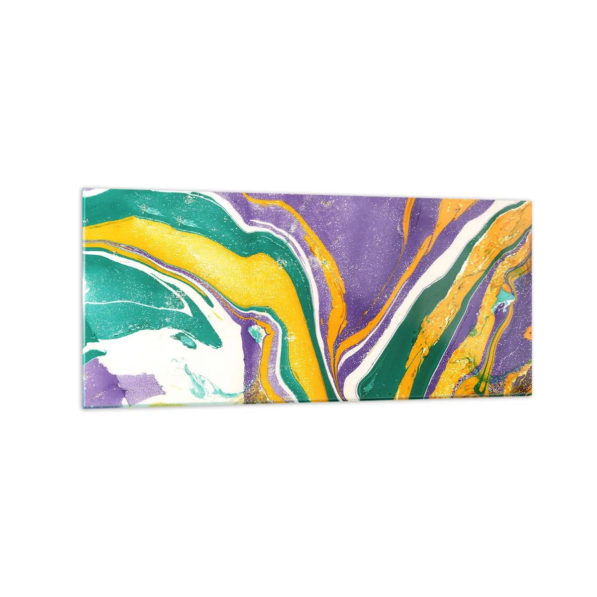 Schilderen op glas - Kleur golven - 120x50 cm