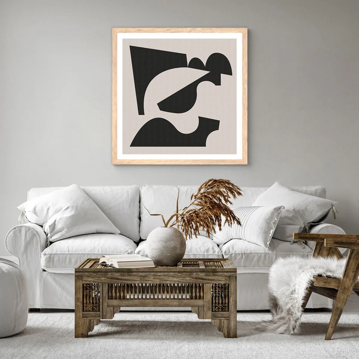 Een poster in een licht eiken lijst - Voor zelfassemblage - 60x60 cm