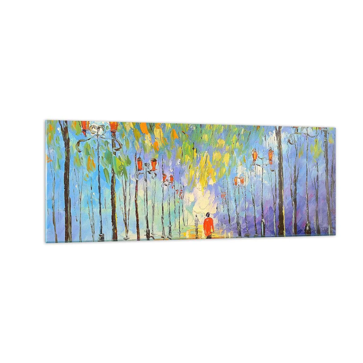 Schilderen op glas - Nachtlied van regen - 140x50 cm