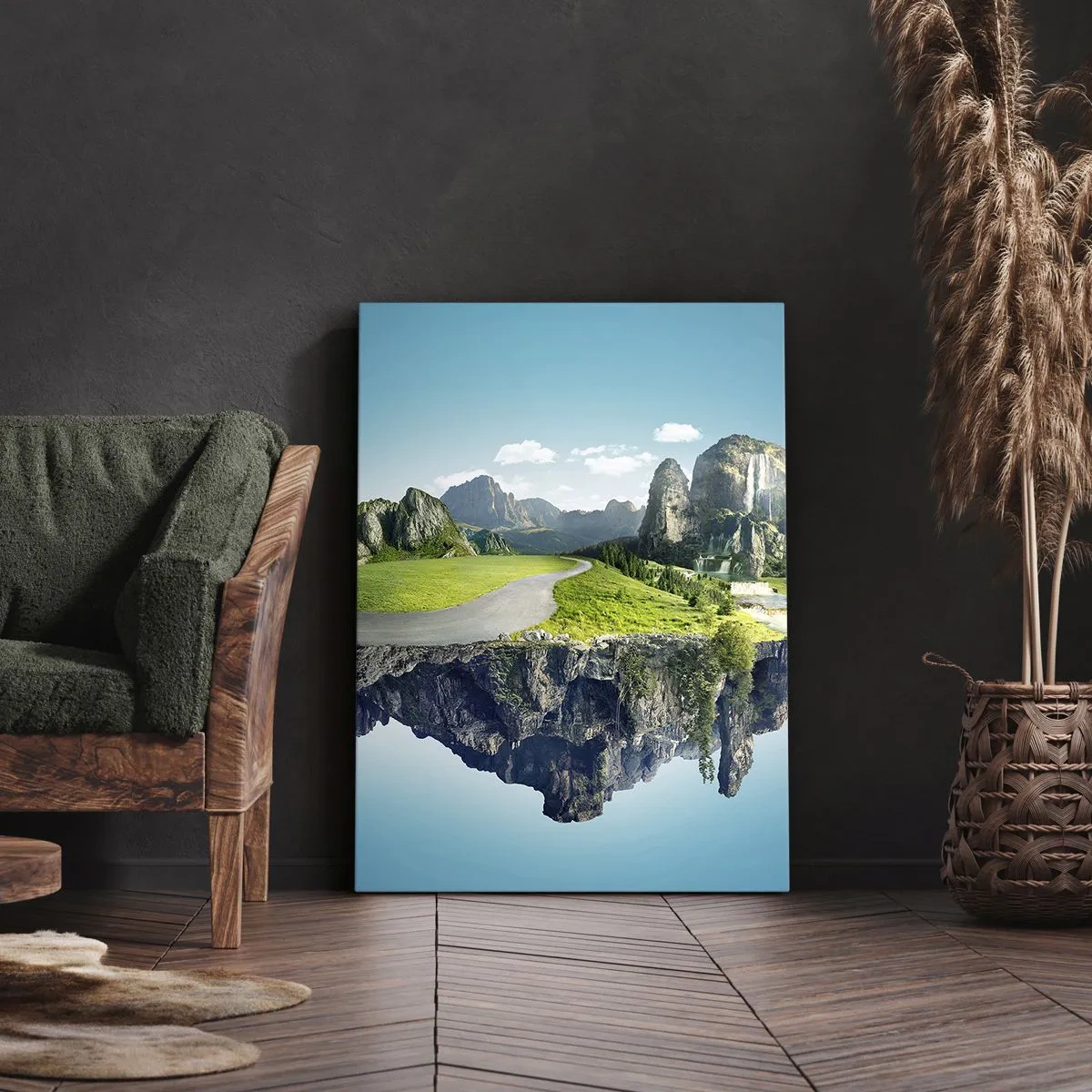 Schilderen op canvas - Fantastisch eiland - 55x100 cm