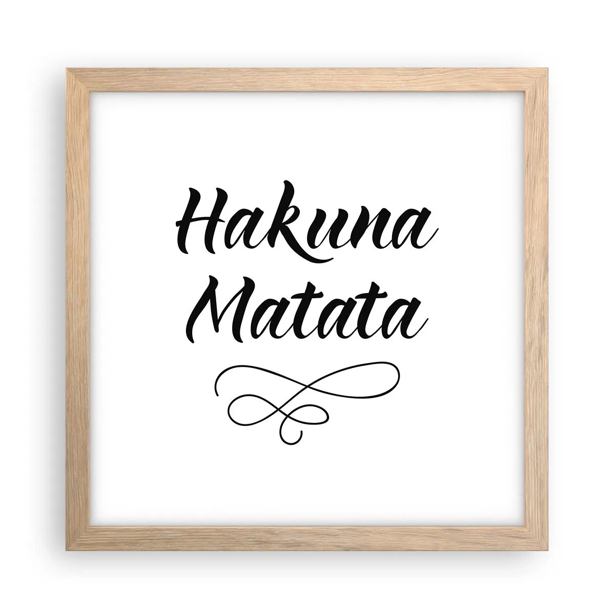 Een poster in een licht eiken lijst - Beste advies - 30x30 cm