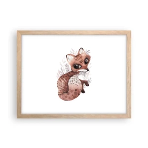 Een poster in een licht eiken lijst - Houd er gewoon van - 40x30 cm