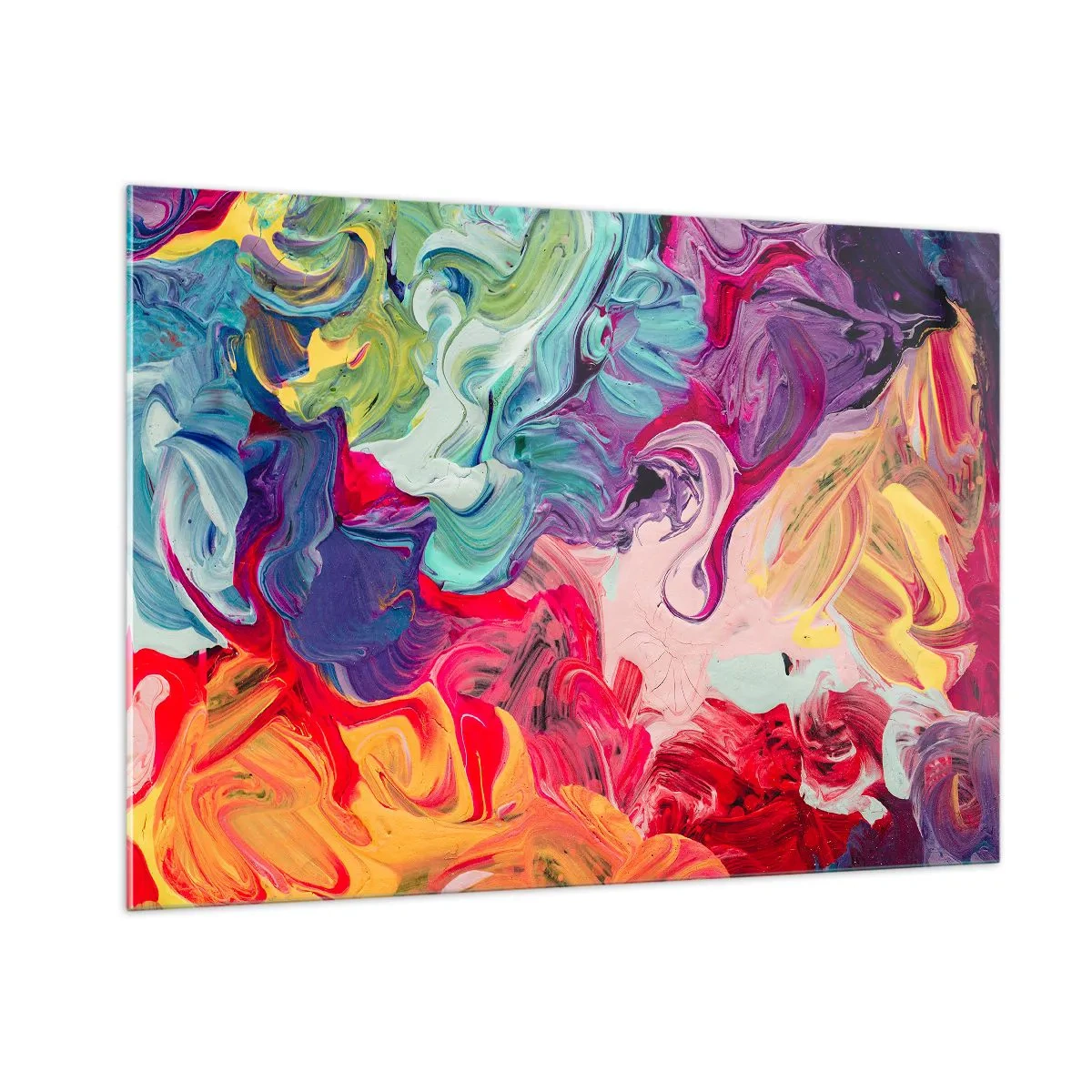 Schilderen op glas - De geboorte van kleuren - 100x70 cm