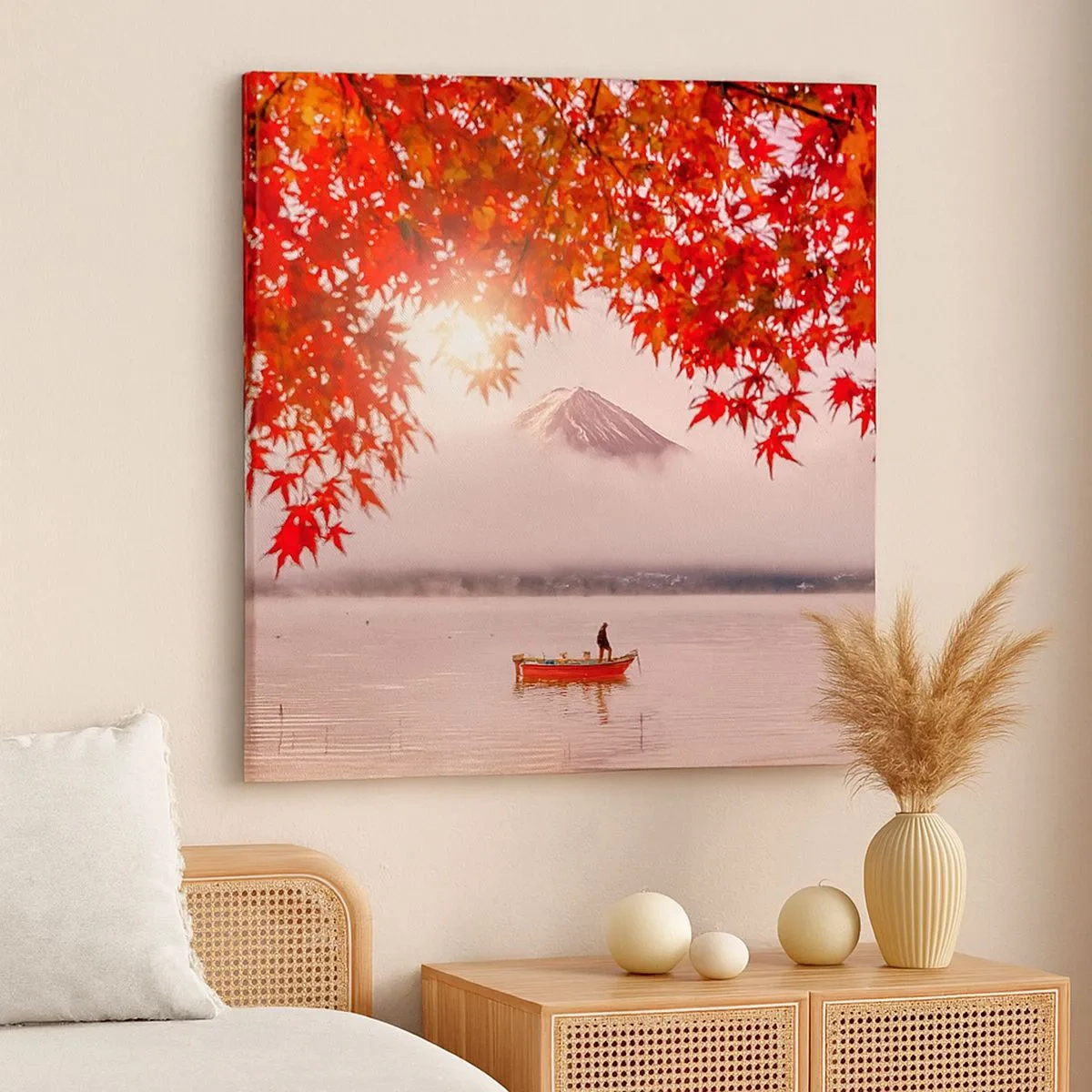 Schilderen op canvas - In het Japanse klimaat - 30x30 cm