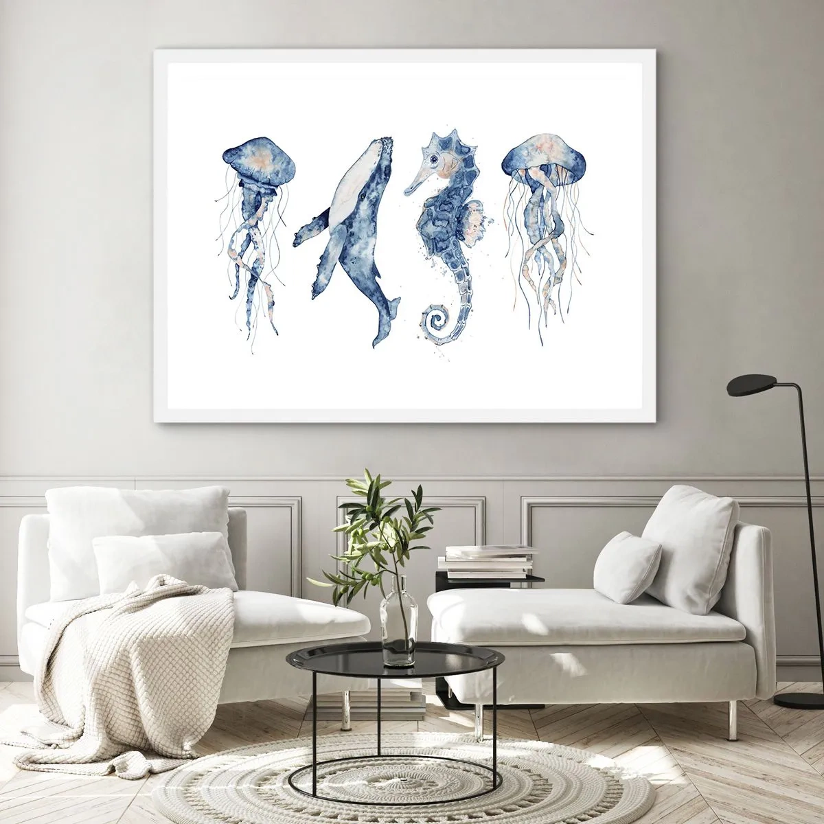 Poster in een witte lijst - Zee wonderen - 50x40 cm