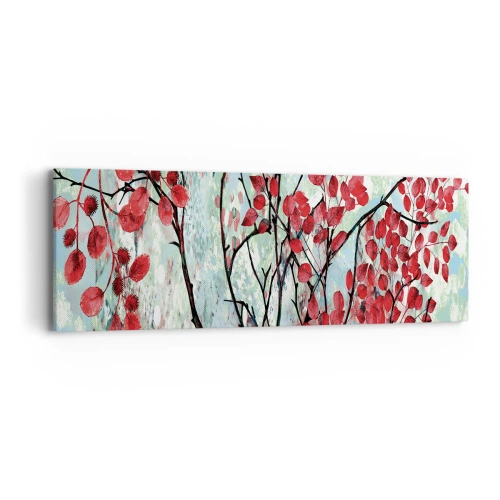 Schilderen op canvas - Boom in scharlaken - 90x30 cm