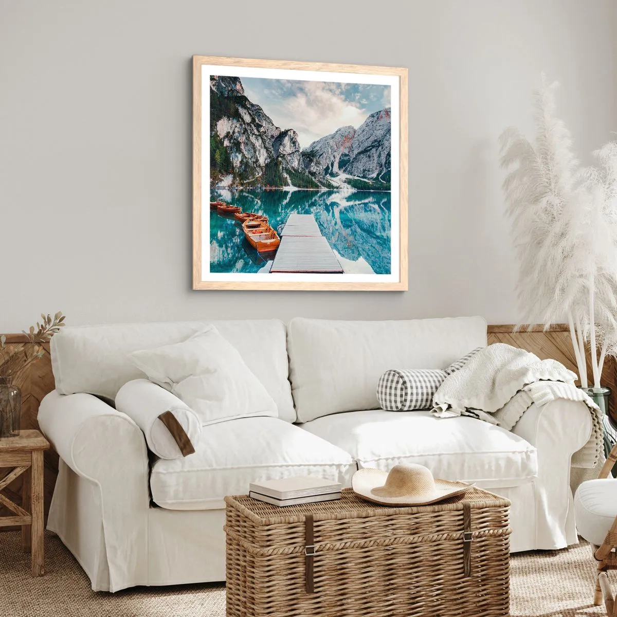 Een poster in een licht eiken lijst - We zullen je schoonheid laten zien - 50x50 cm