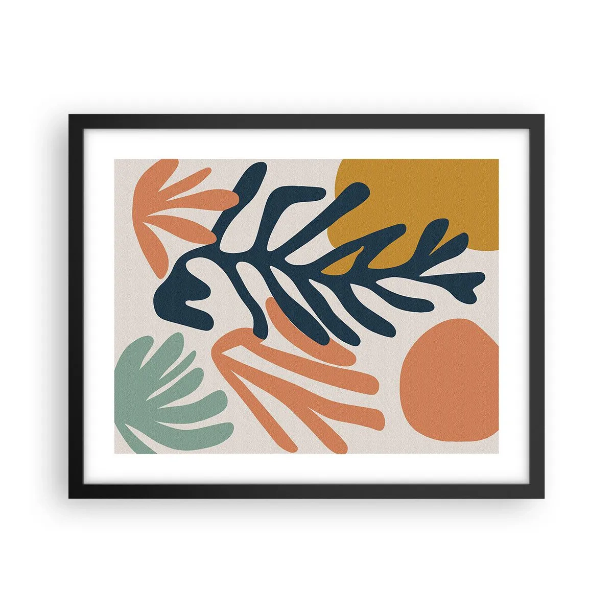 Poster in een zwarte lijst - Koraalzeeën - 50x40 cm