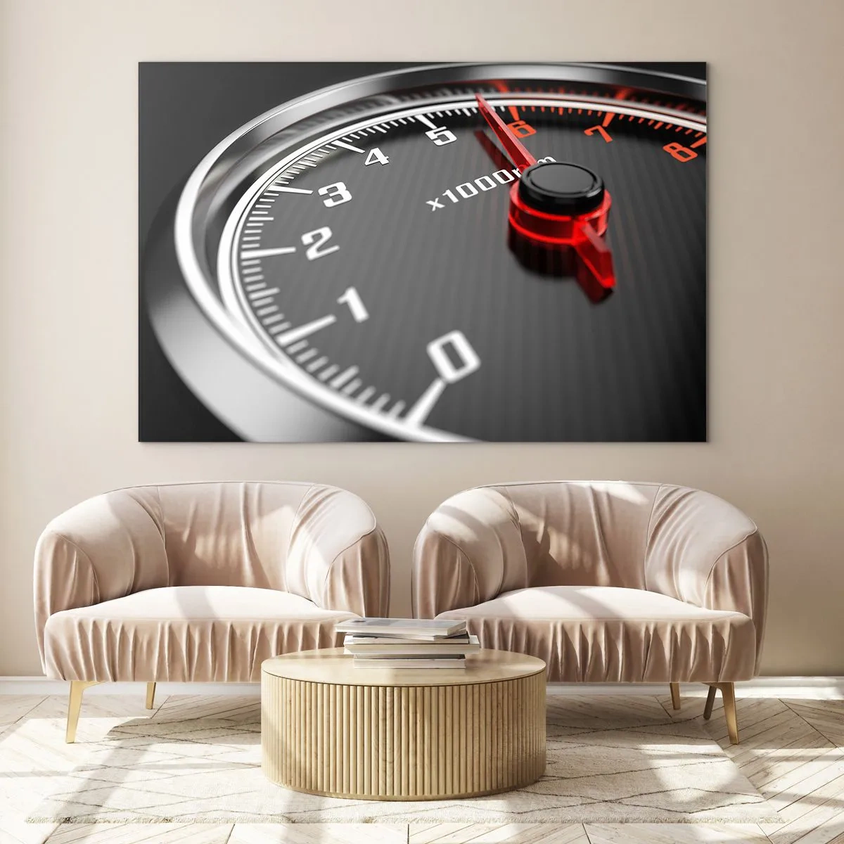 Schilderen op glas - Geef vol gas - 100x70 cm