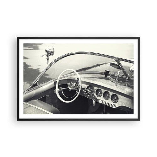 Poster in een zwarte lijst - Weer voor de rijken - 91x61 cm