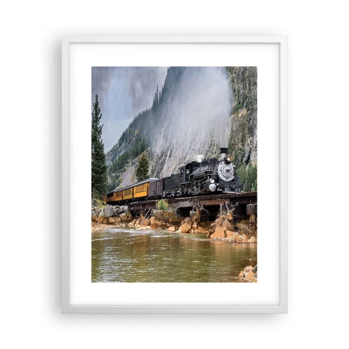 Poster in een witte lijst - Waar wil je naar toe? Waar naar toe? - 40x50 cm