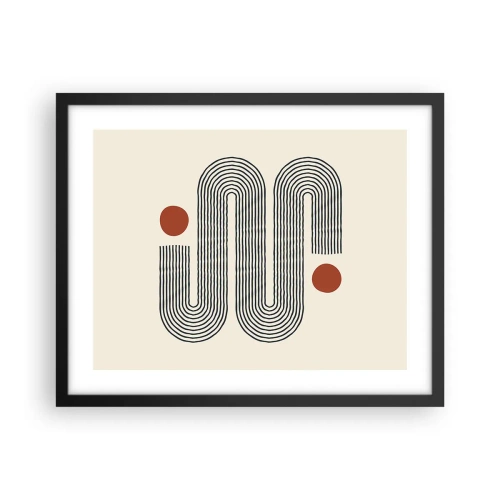 Poster in een zwarte lijst - Van het begin tot het eind - 50x40 cm