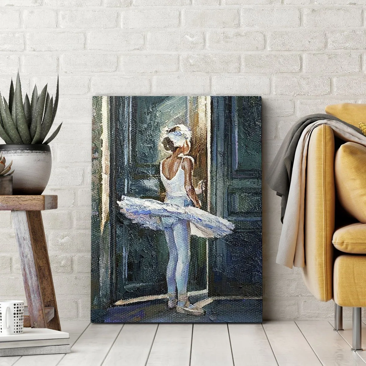 Schilderen op canvas - Vóór de show-off - 55x100 cm