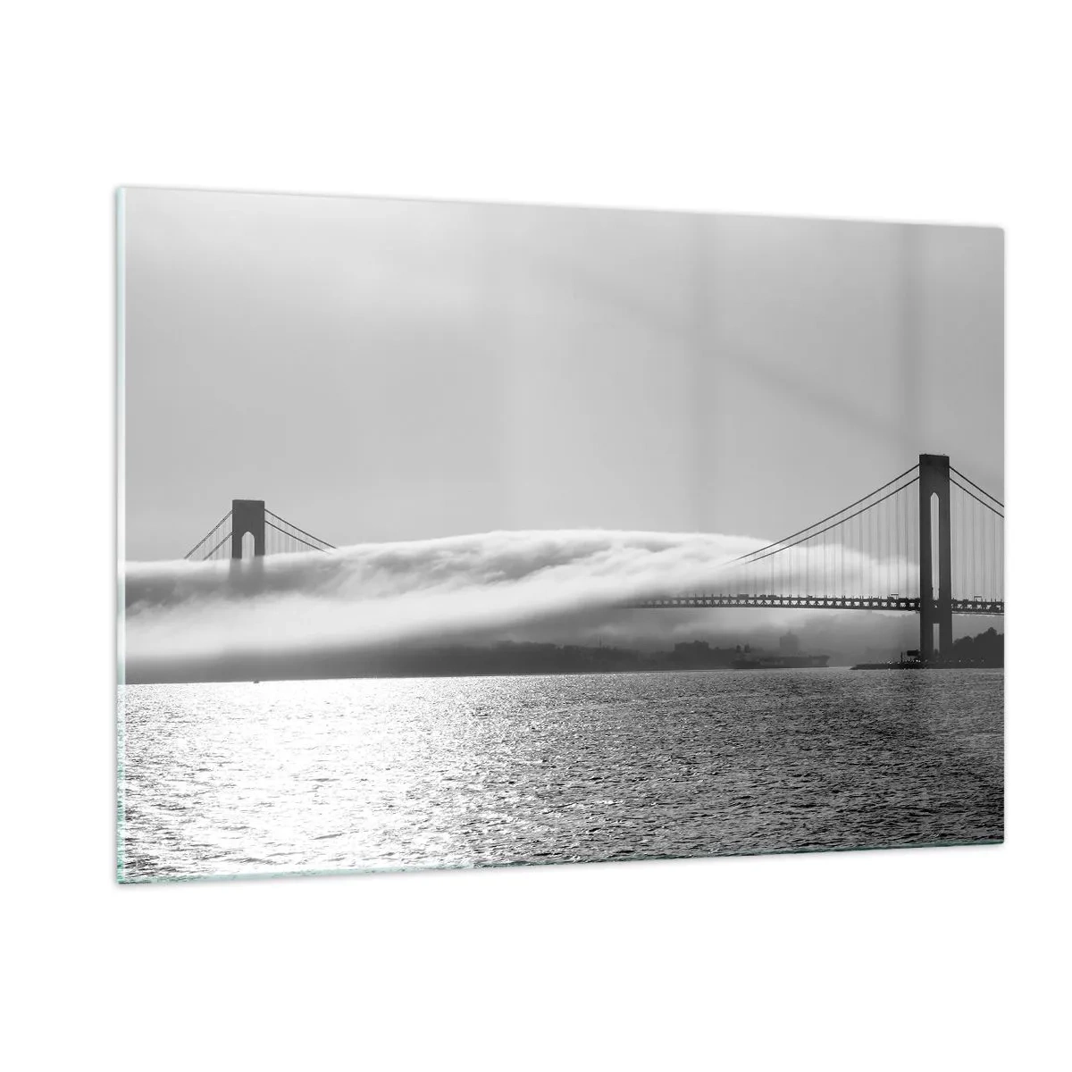 Schilderen op glas - Vaar door de Golden Gates - 120x80 cm