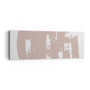 Schilderen op canvas - Abstractie in zachtroze - 90x30 cm