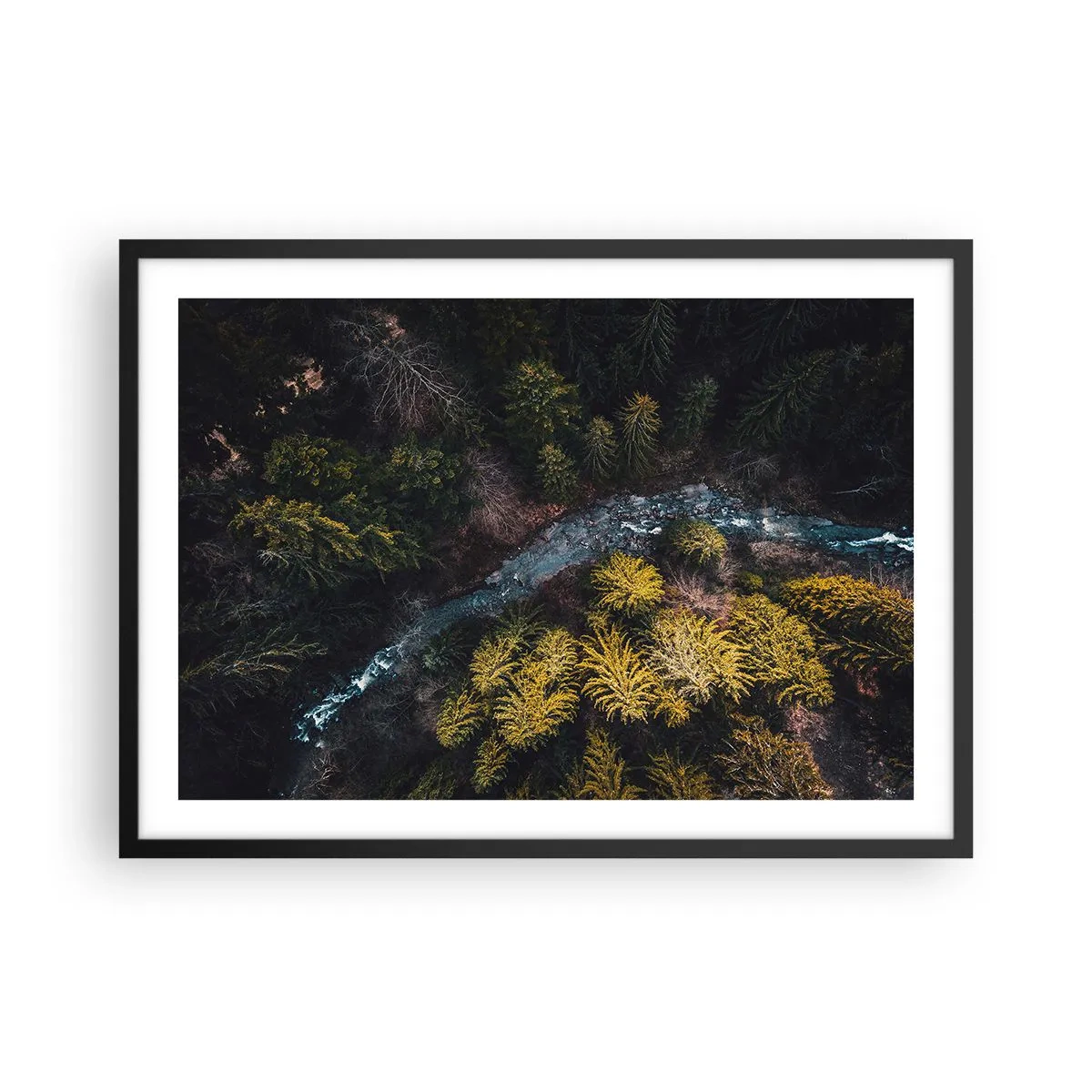 Poster in een zwarte lijst - Snel, sneller en sneller - 70x50 cm