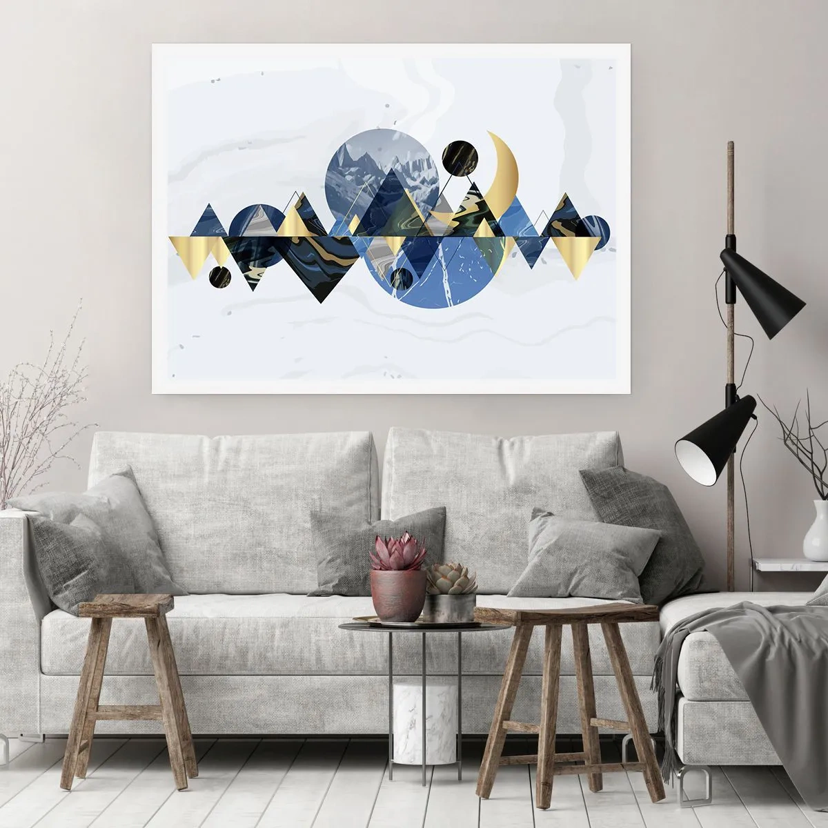 Poster - Geometrisch landschap - 40x30 cm