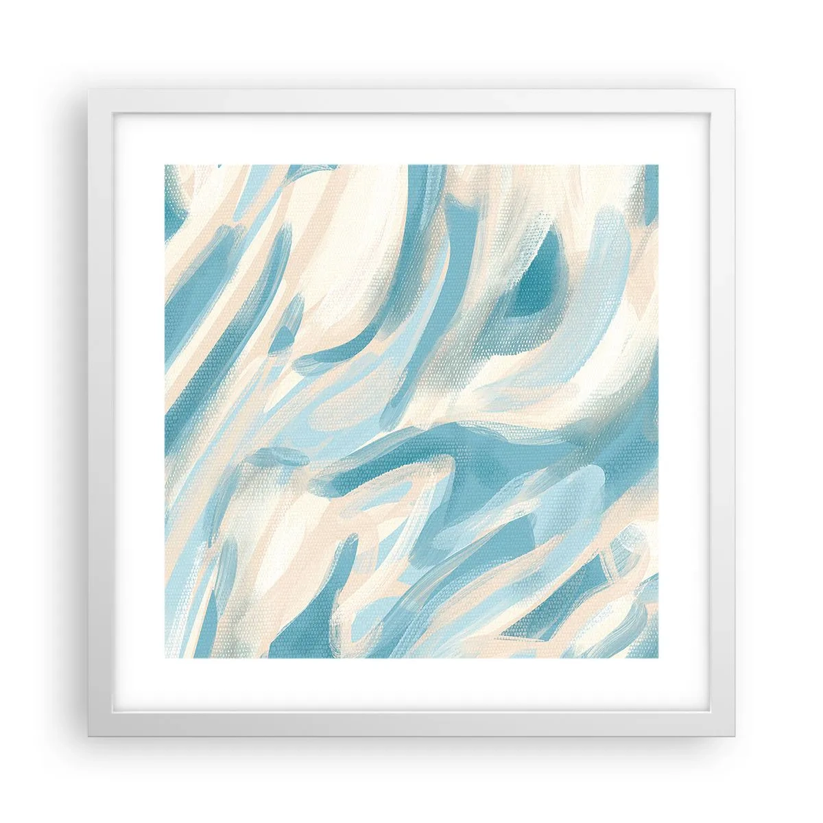 Poster in een witte lijst - Lente briesjes - 40x40 cm