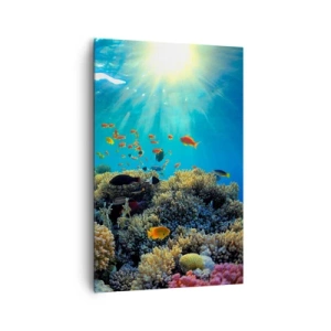 Schilderen op canvas - Onderwater schatten - 80x120 cm