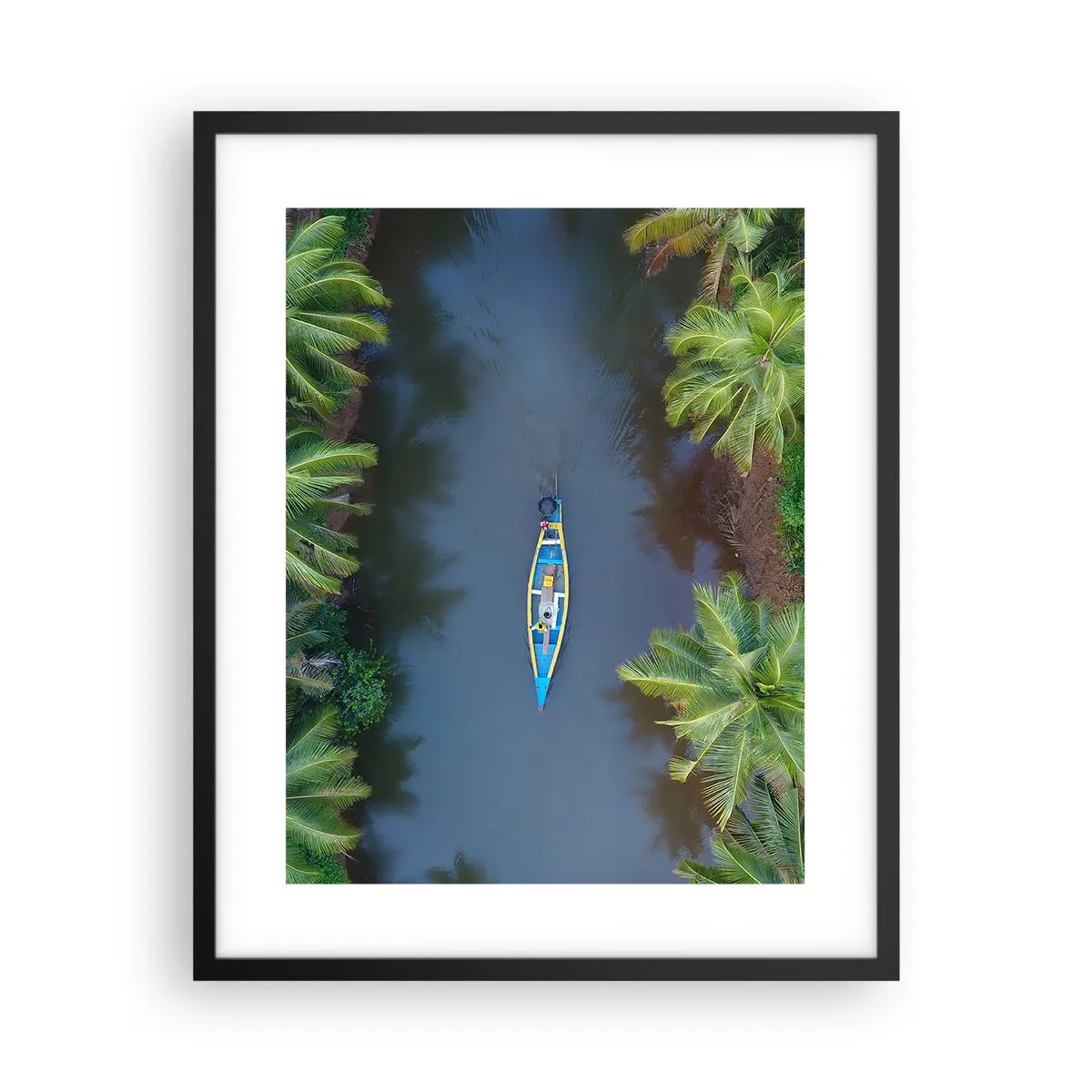 Poster in een zwarte lijst - Op een tropisch parcours - 40x50 cm