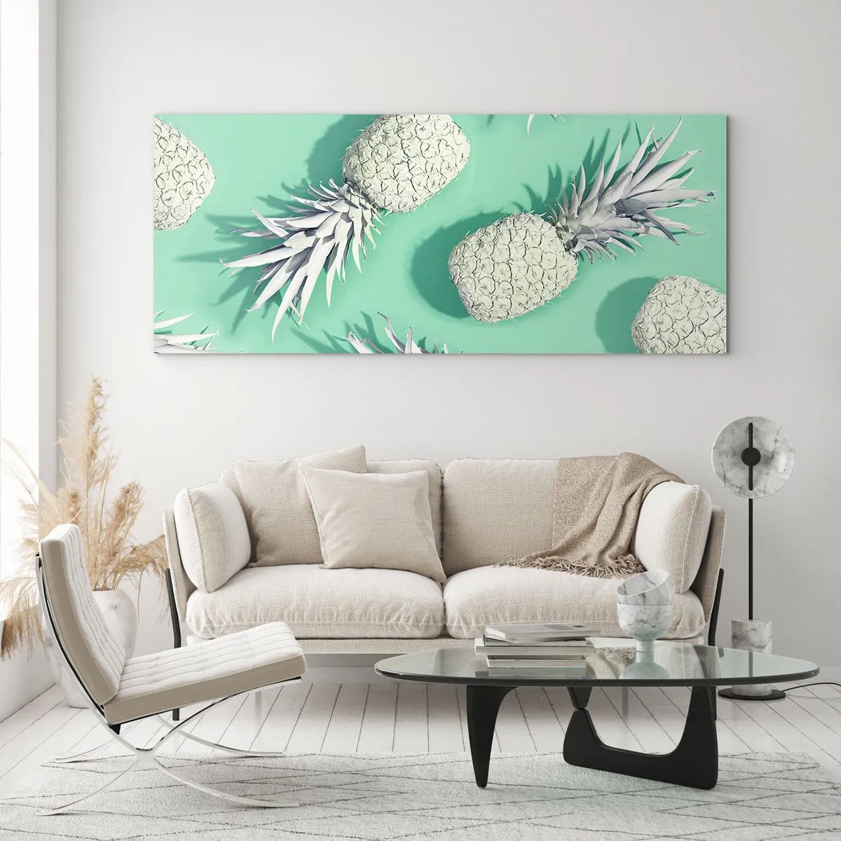 Schilderen op glas - Het gaat goed met munt - 120x50 cm