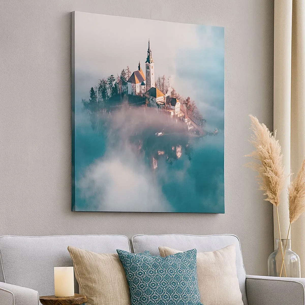 Schilderen op canvas - droom eiland - 30x30 cm