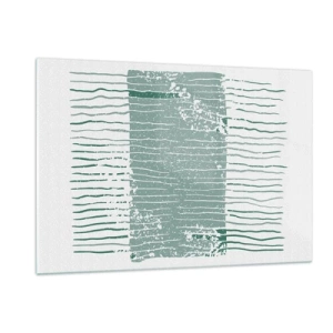 Schilderen op glas - Mariene abstractie - 120x80 cm