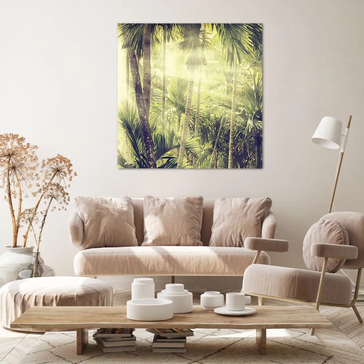 Schilderen op canvas - In groene hitte - 70x70 cm