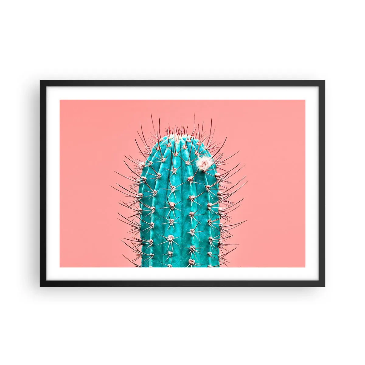 Poster in een zwarte lijst - Kijk gewoon - 70x50 cm