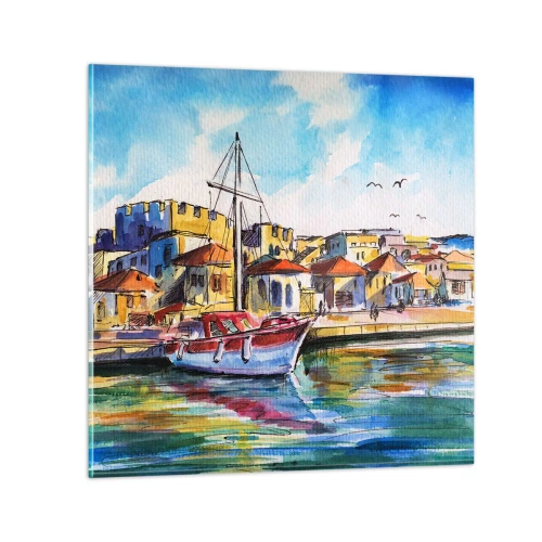 Schilderen op glas - Regenboogmiddag - 30x30 cm