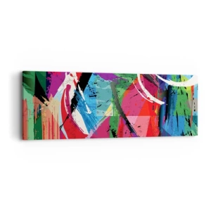 Schilderen op canvas - Snel, levendig en opzwepend - 90x30 cm