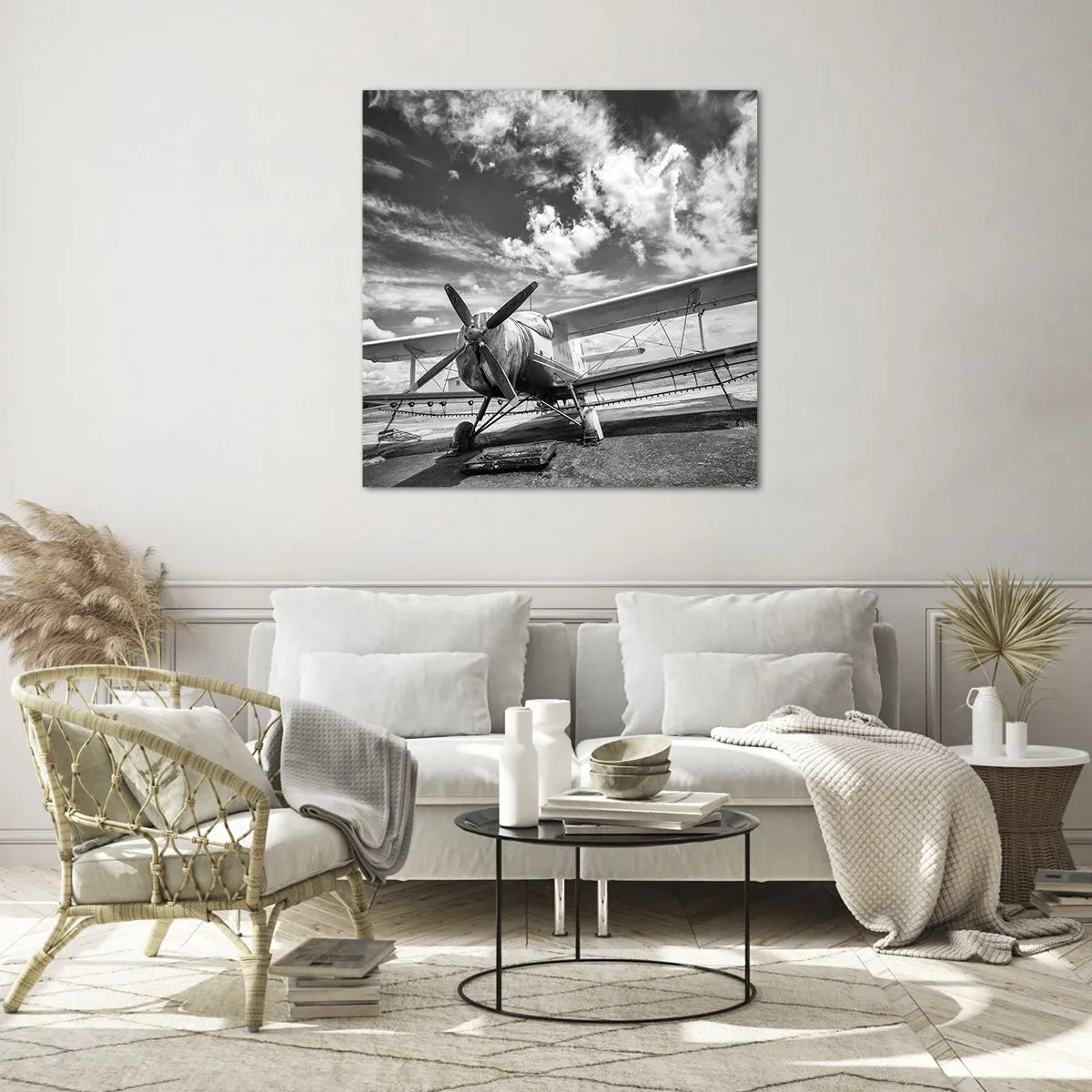 Schilderen op glas - Ik kan niet wachten! - 70x70 cm