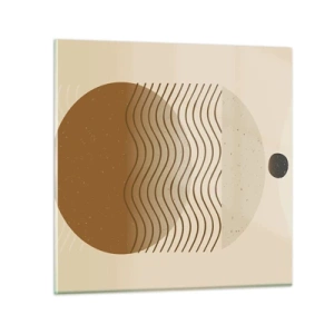 Schilderen op glas - Over de oorsprong van geometrische figuren - 40x40 cm